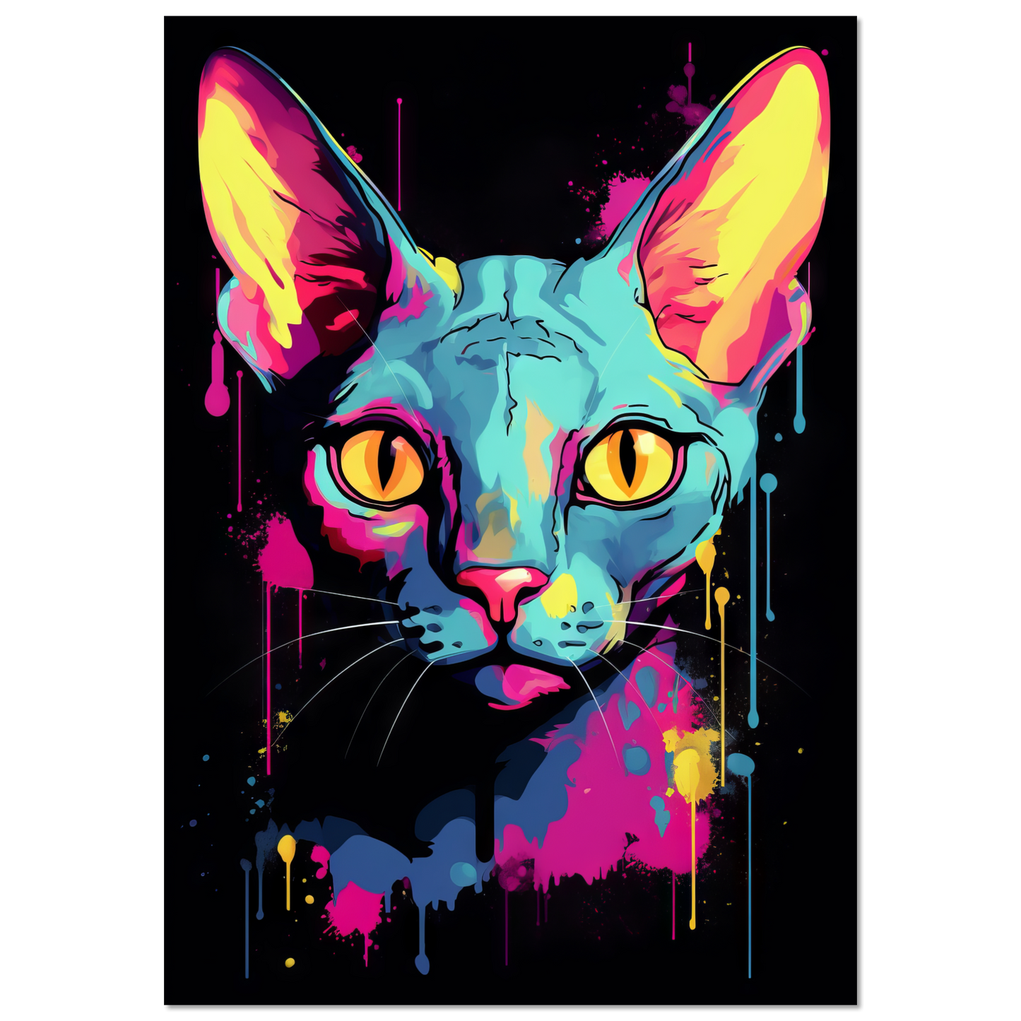 Katze Sphynx Pop-Art (CAT33)