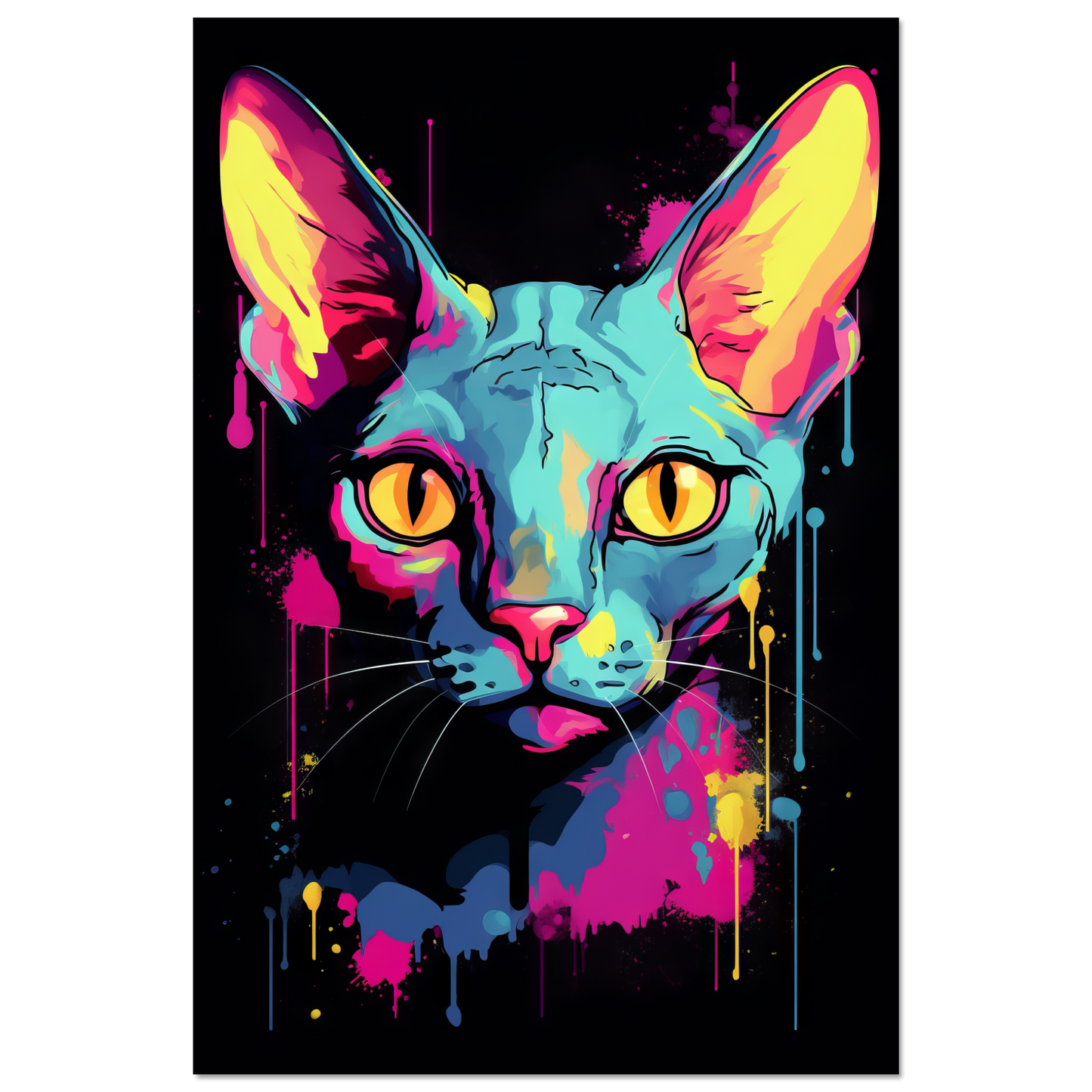 Katze Sphynx Pop-Art (CAT33)