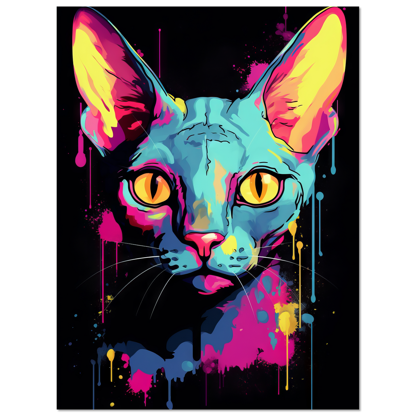 Katze Sphynx Pop-Art (CAT33)