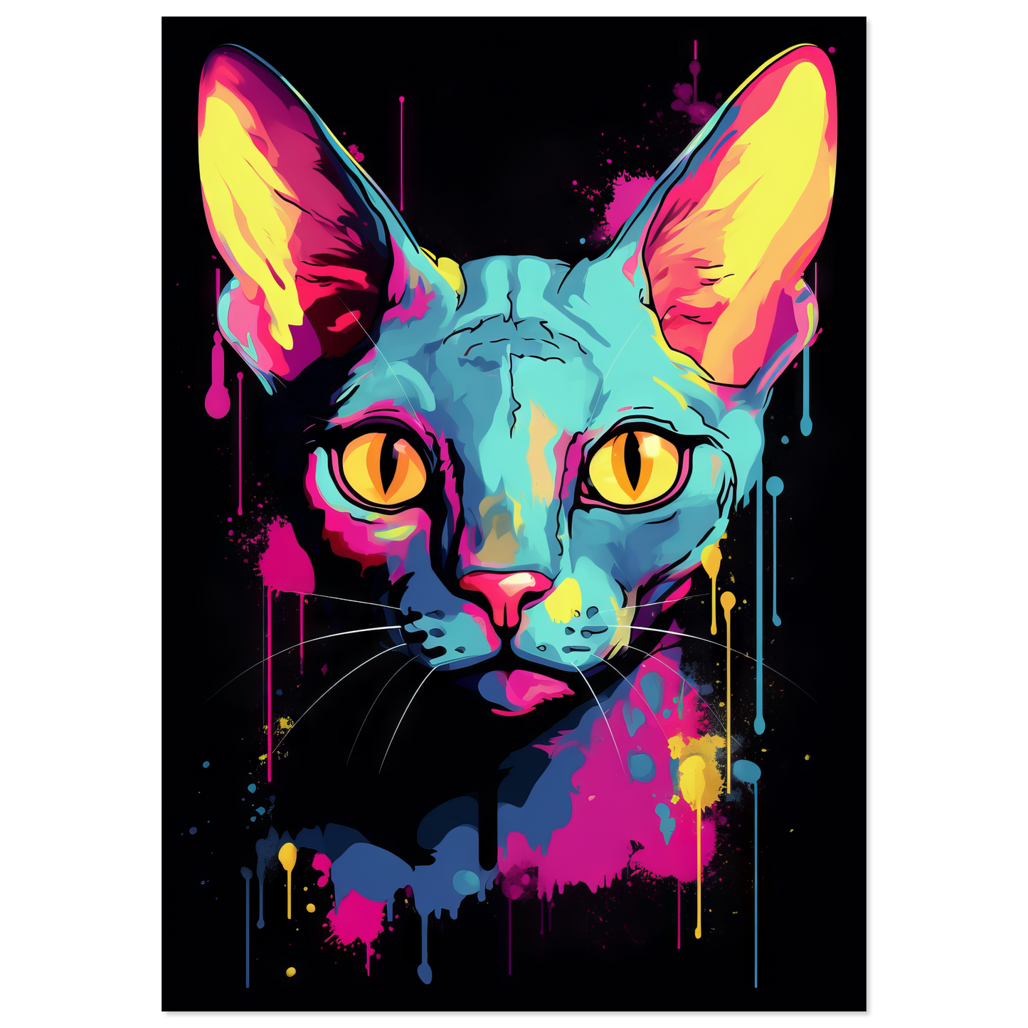 Katze Sphynx Pop-Art (CAT33)