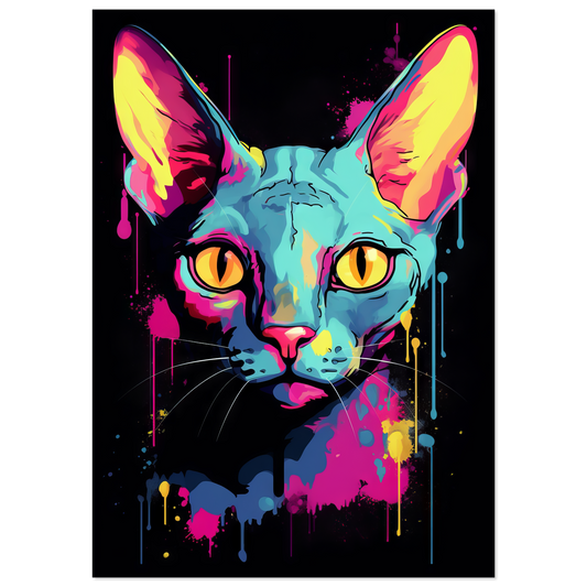 Katze Sphynx Pop-Art (CAT33)