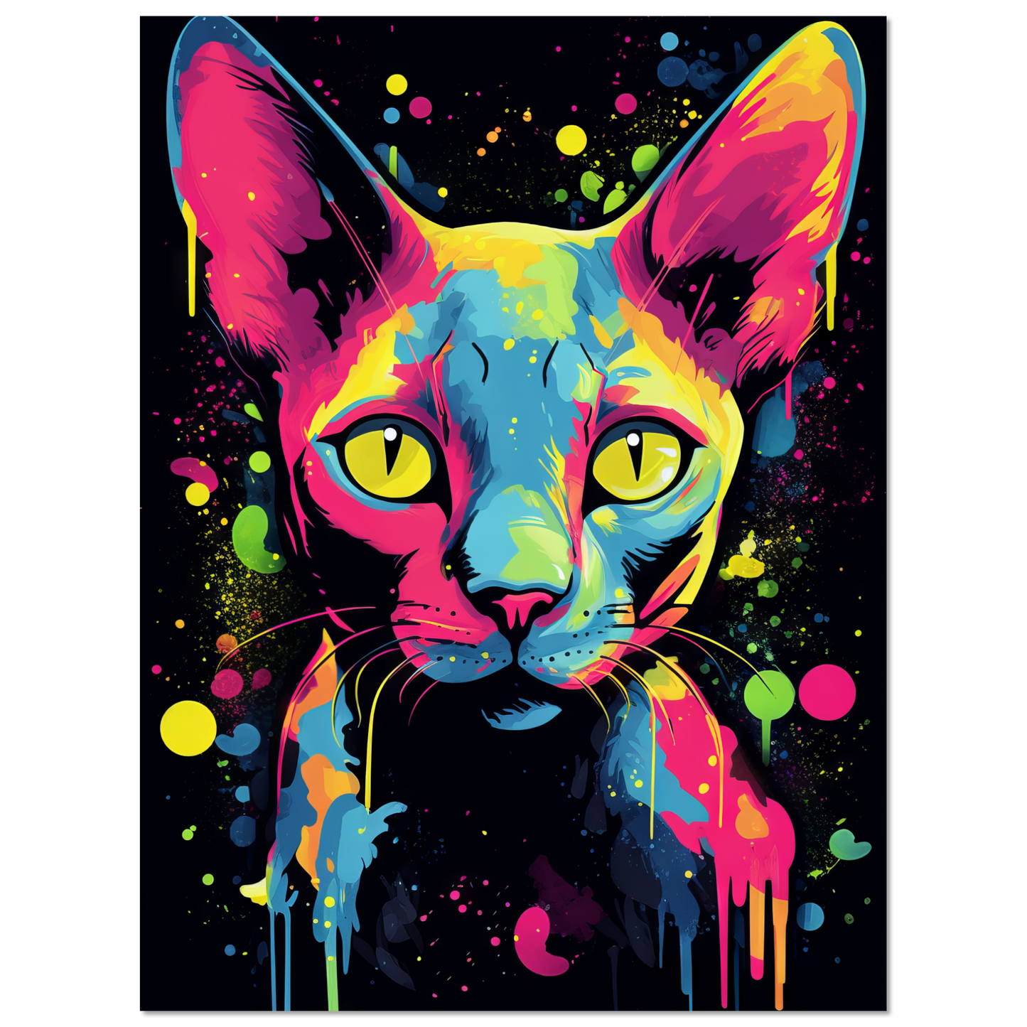 Katze Sphynx Pop-Art (CAT34)
