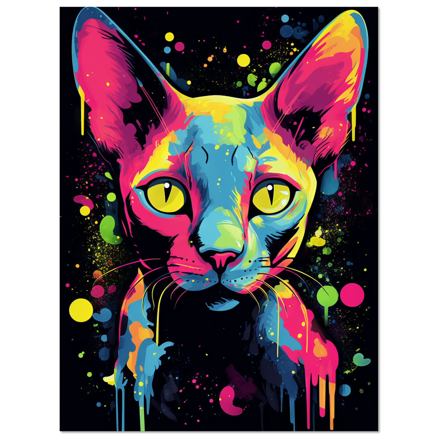 Katze Sphynx Pop-Art (CAT34)