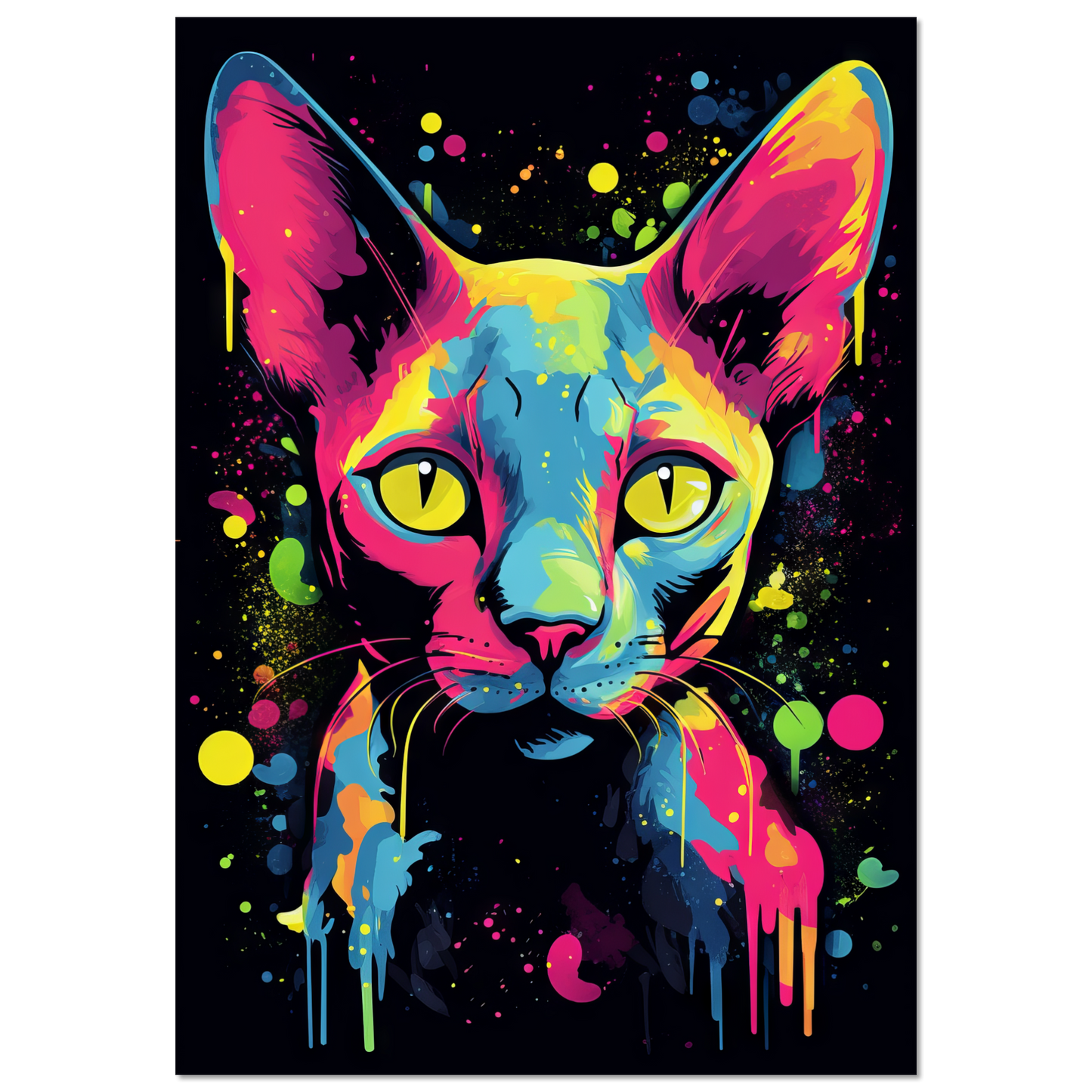 Katze Sphynx Pop-Art (CAT34)