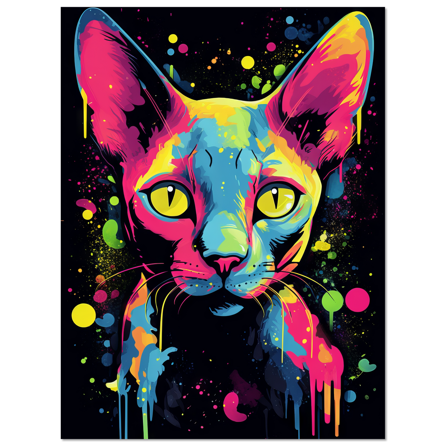 Katze Sphynx Pop-Art (CAT34)