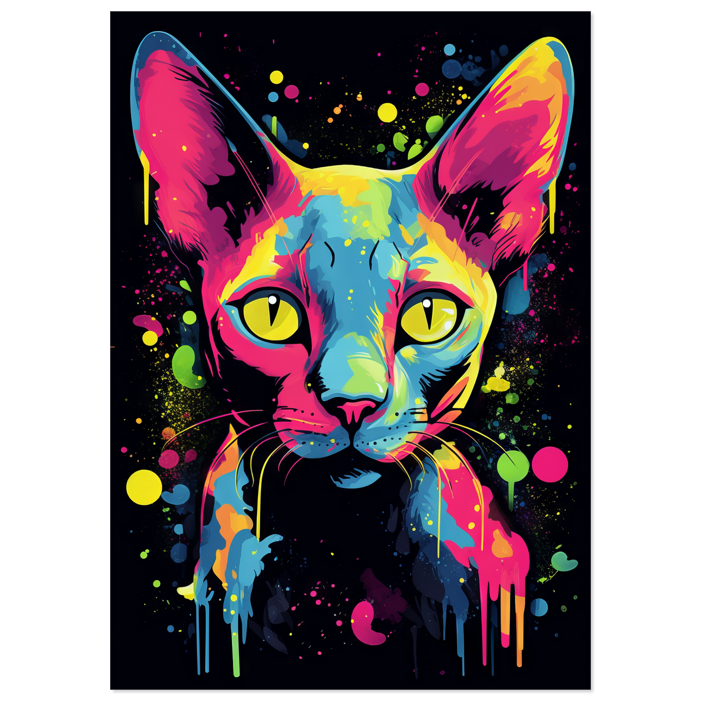 Katze Sphynx Pop-Art (CAT34)