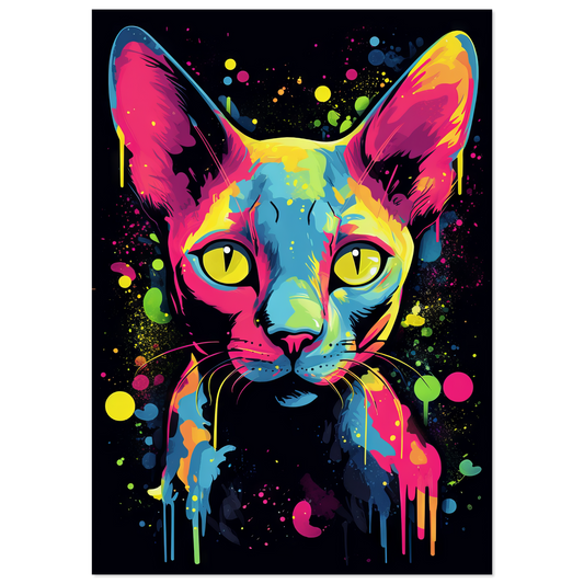 Katze Sphynx Pop-Art (CAT34)