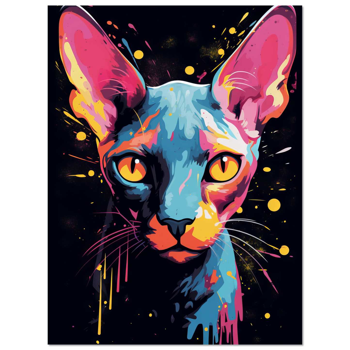 Katze Sphynx Pop-Art (CAT35)