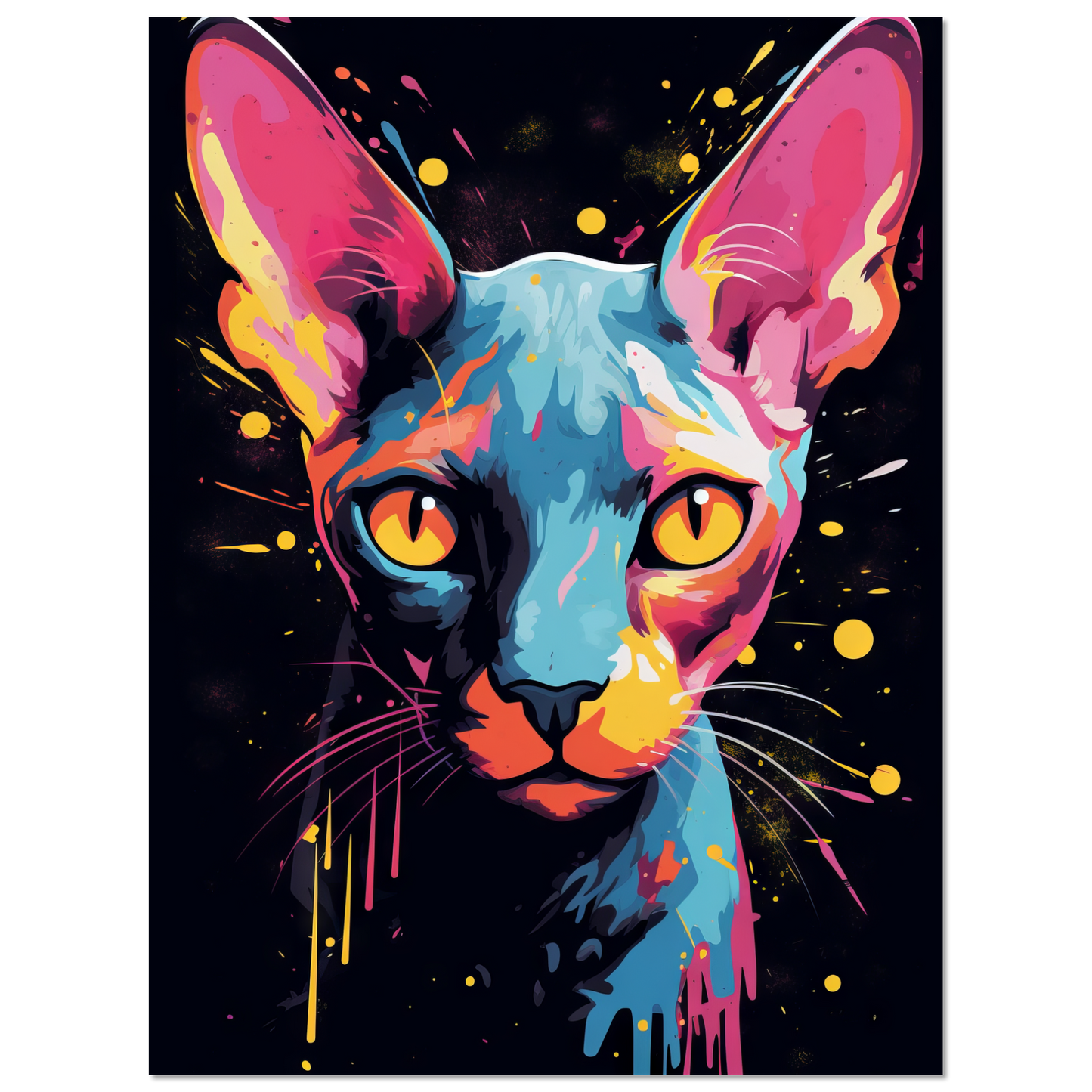 Katze Sphynx Pop-Art (CAT35)