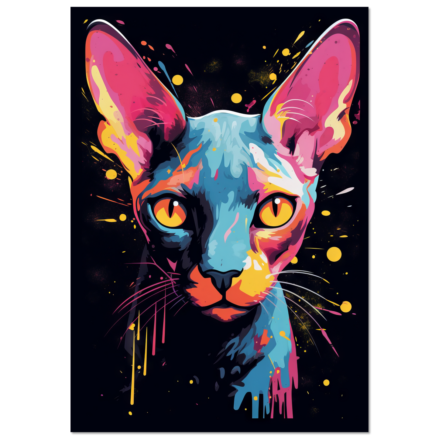 Katze Sphynx Pop-Art (CAT35)