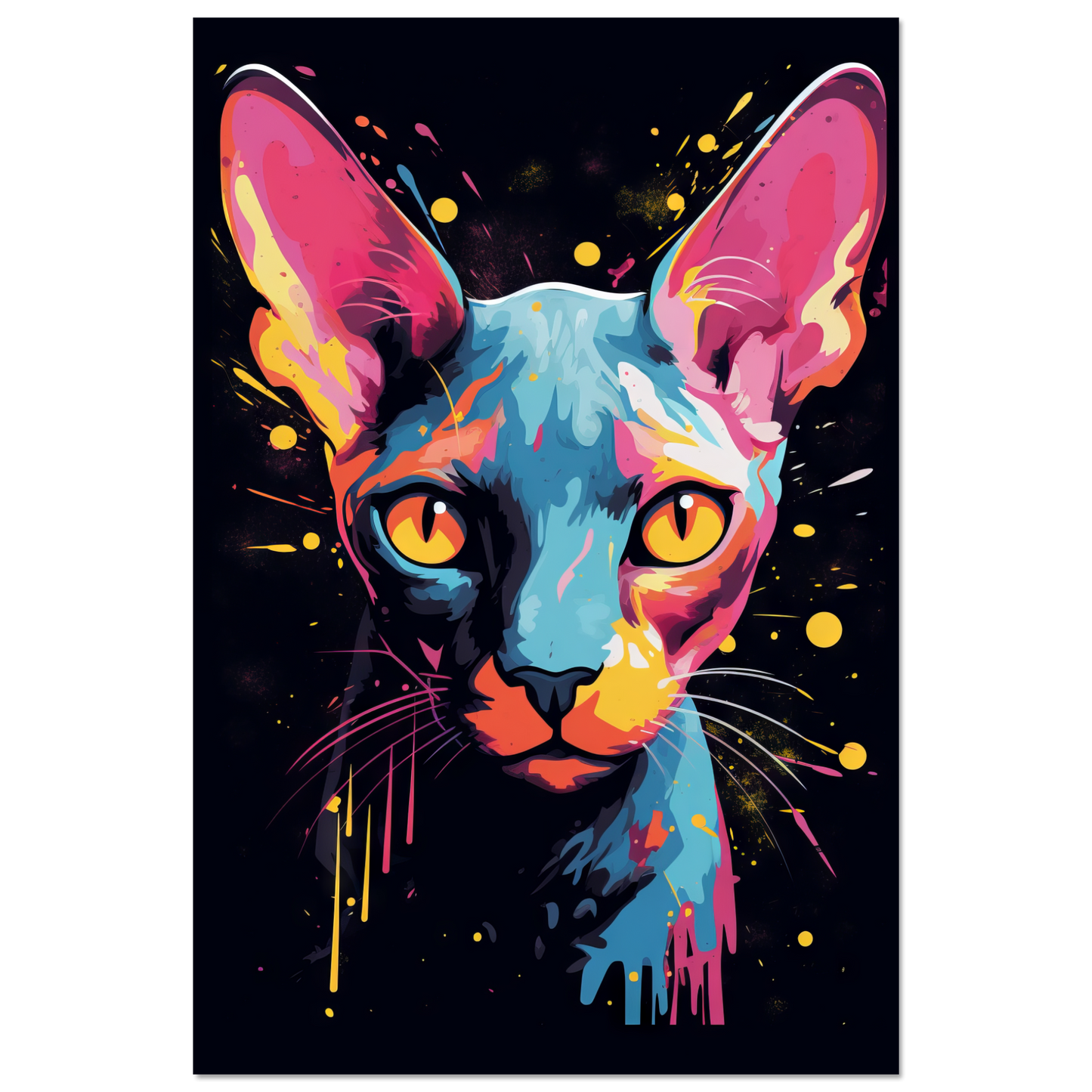 Katze Sphynx Pop-Art (CAT35)