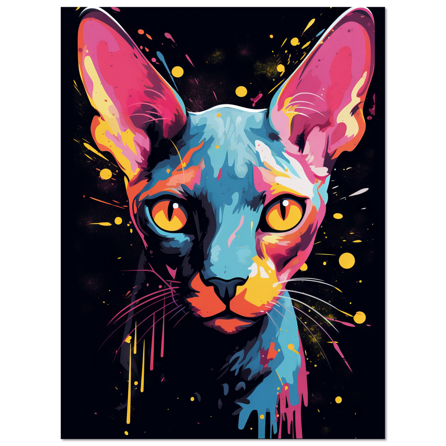 Katze Sphynx Pop-Art (CAT35)