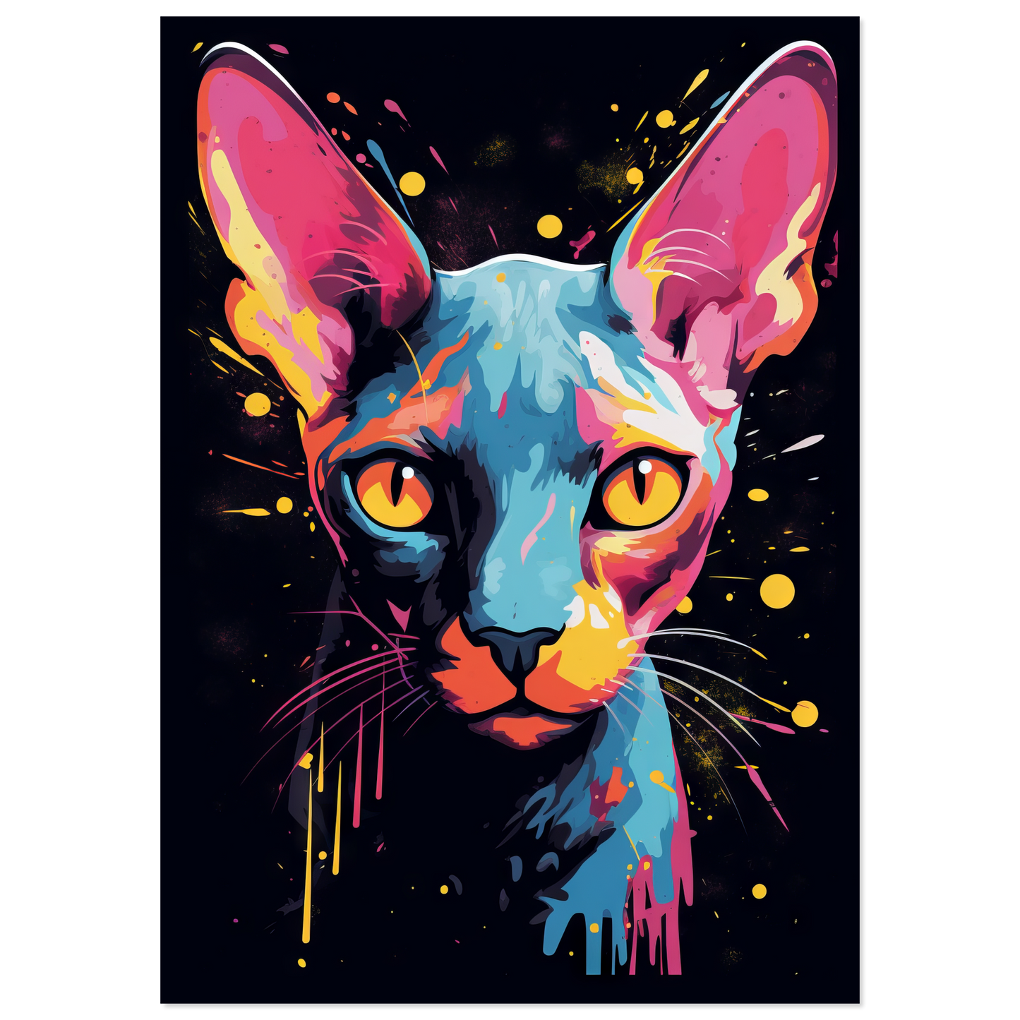 Katze Sphynx Pop-Art (CAT35)