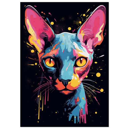 Katze Sphynx Pop-Art (CAT35)