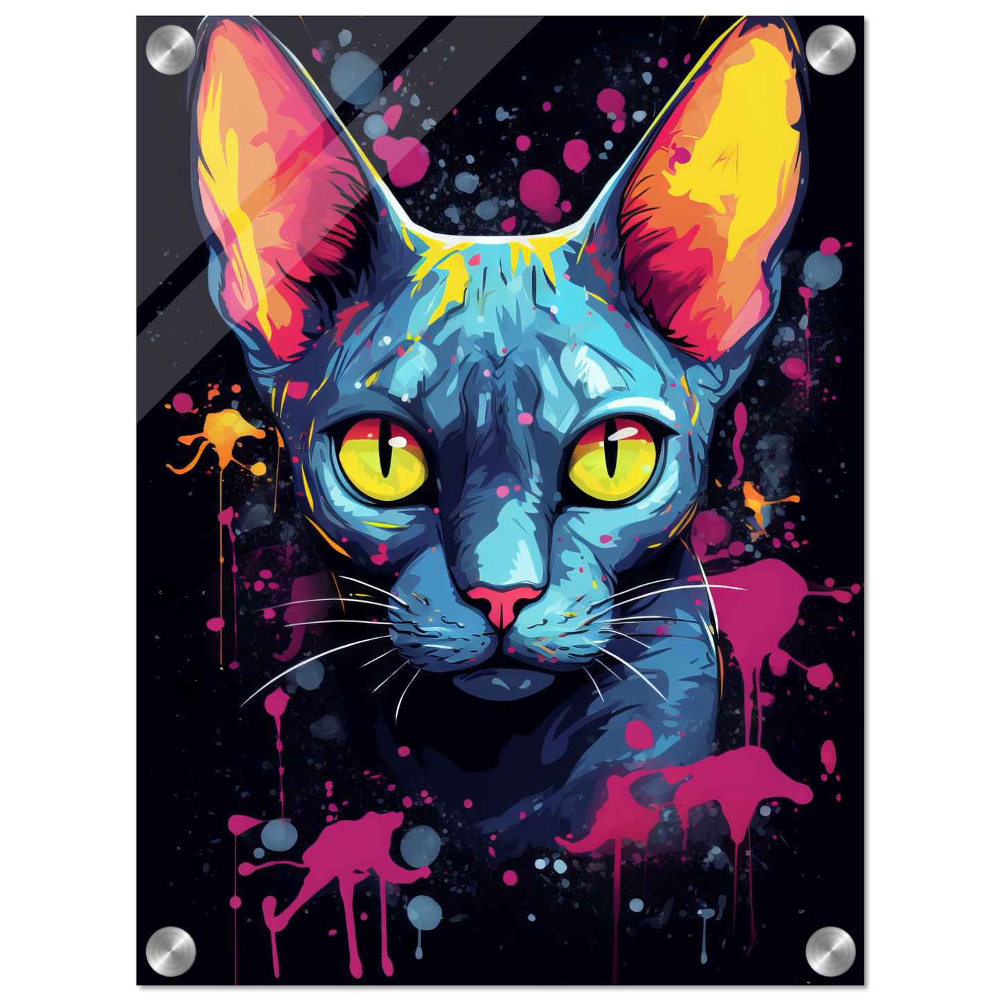 Katze Sphynx Pop-Art (CAT36)