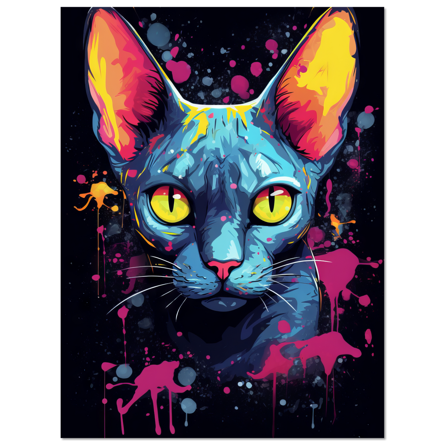 Katze Sphynx Pop-Art (CAT36)