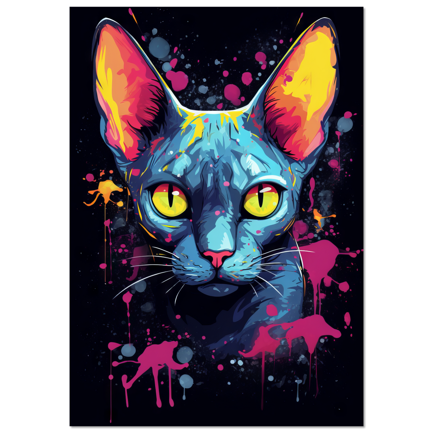 Katze Sphynx Pop-Art (CAT36)