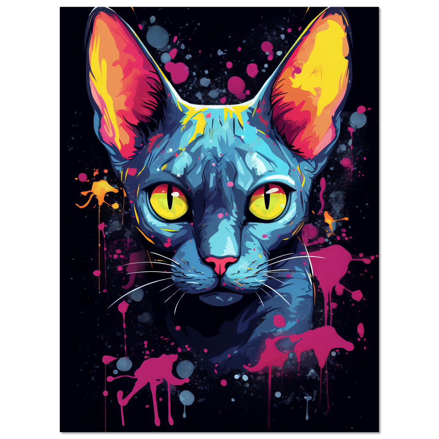 Katze Sphynx Pop-Art (CAT36)
