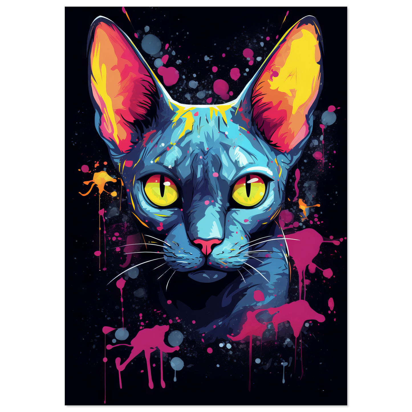 Katze Sphynx Pop-Art (CAT36)