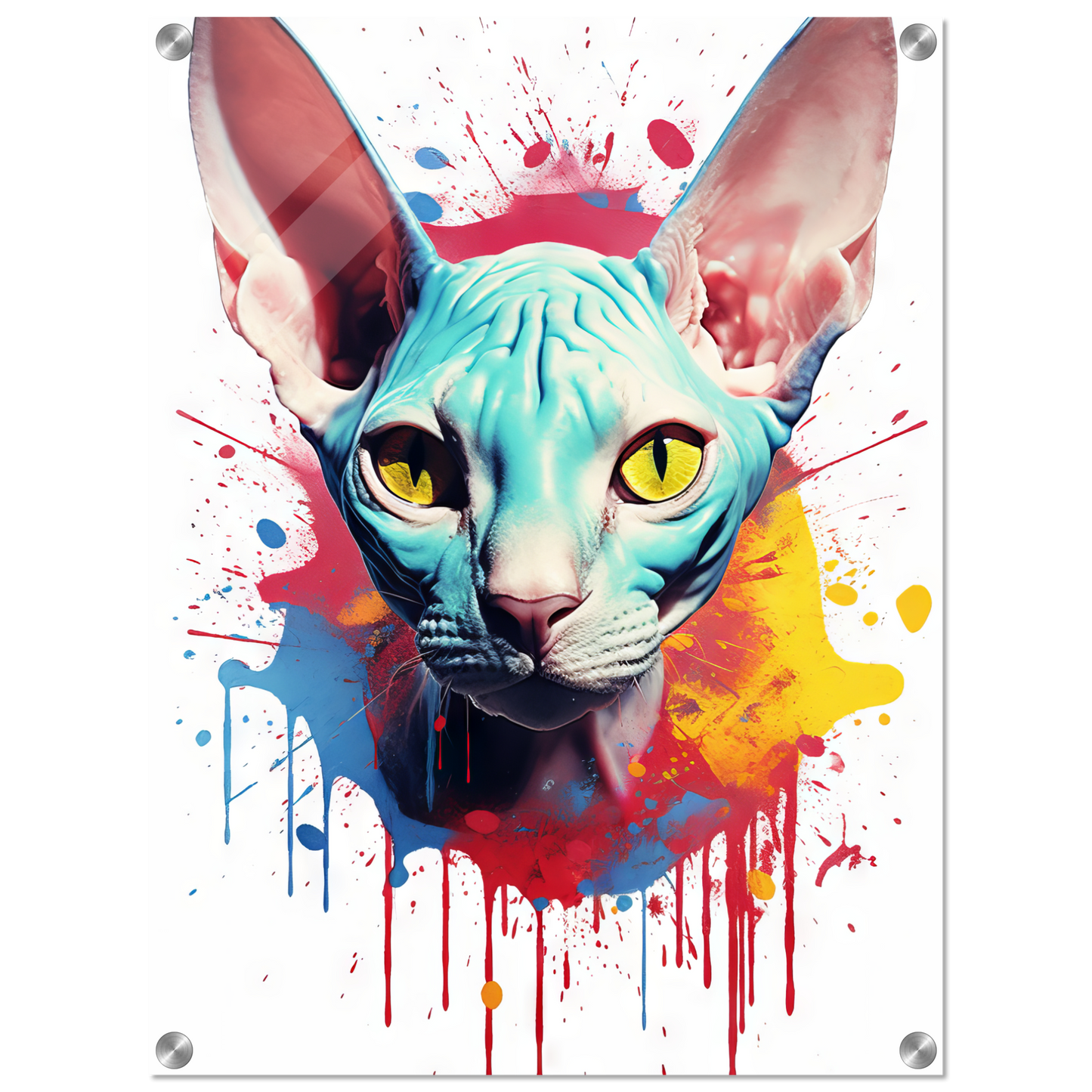 Katze Sphynx Pop-Art (CAT37)