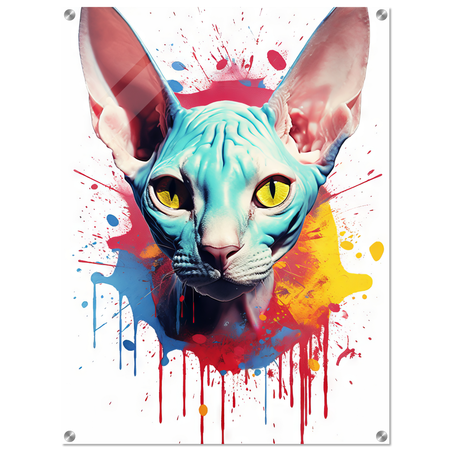 Katze Sphynx Pop-Art (CAT37)