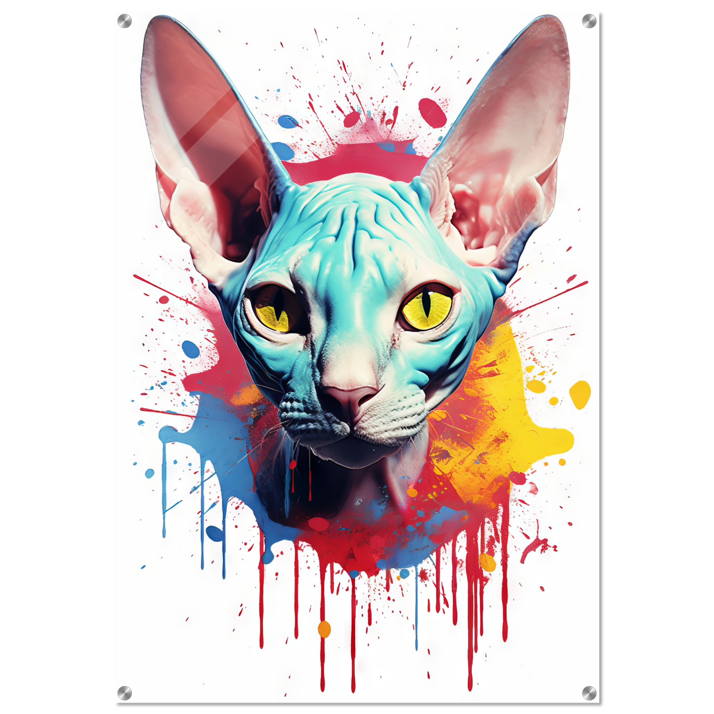 Katze Sphynx Pop-Art (CAT37)