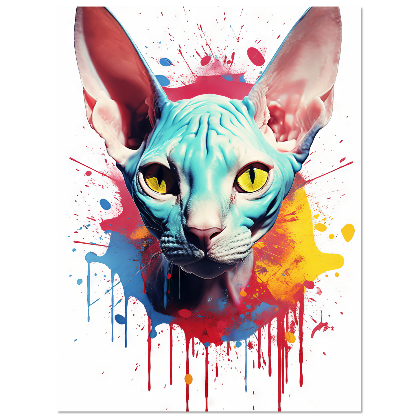 Katze Sphynx Pop-Art (CAT37)