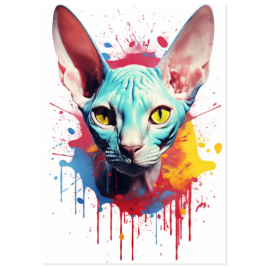 Katze Sphynx Pop-Art (CAT37)