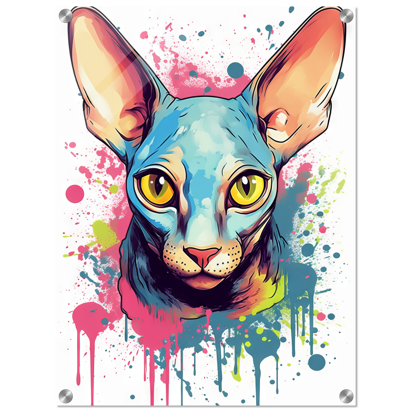 Katze Sphynx Pop-Art (CAT38)