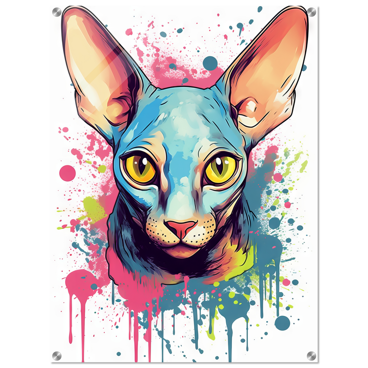 Katze Sphynx Pop-Art (CAT38)