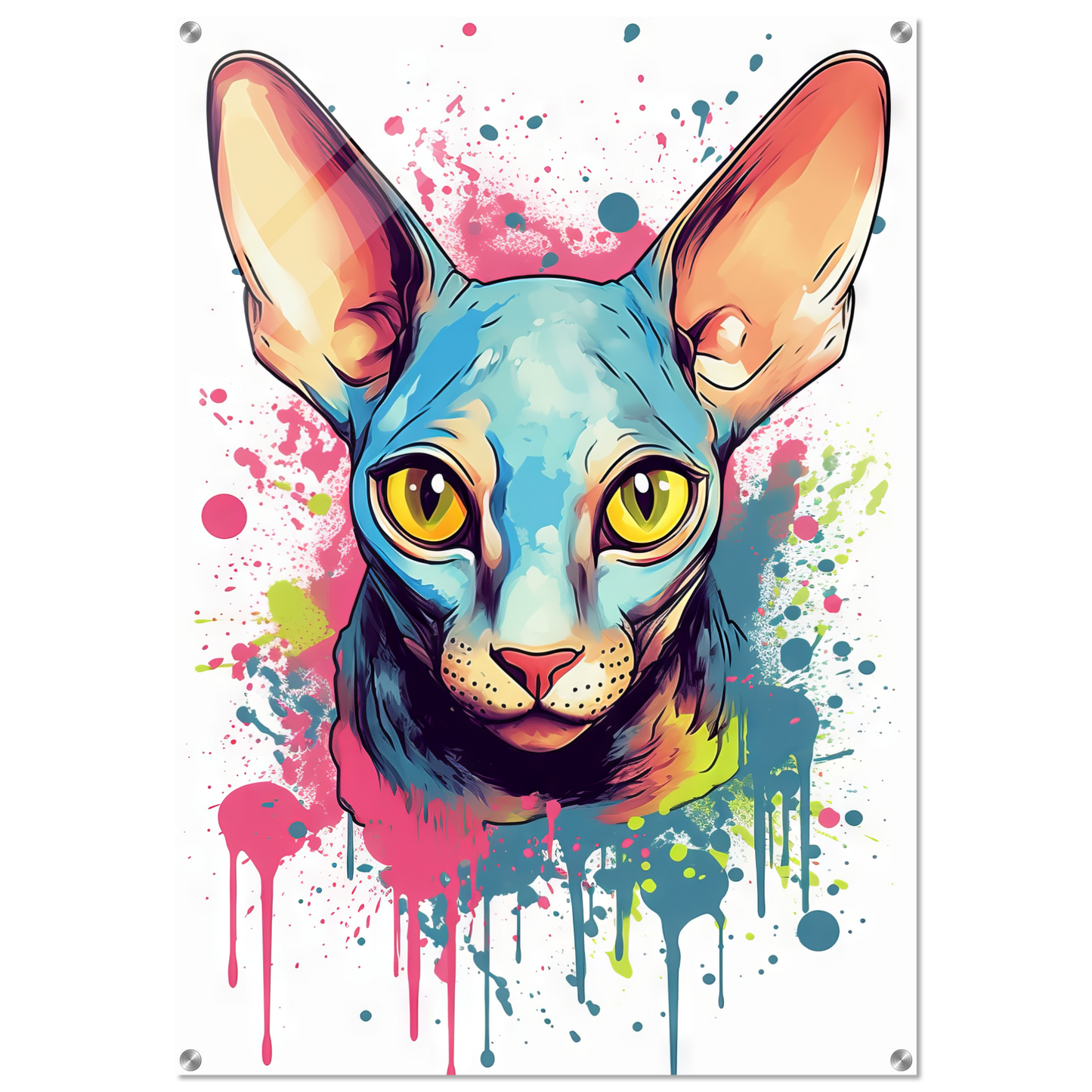 Katze Sphynx Pop-Art (CAT38)