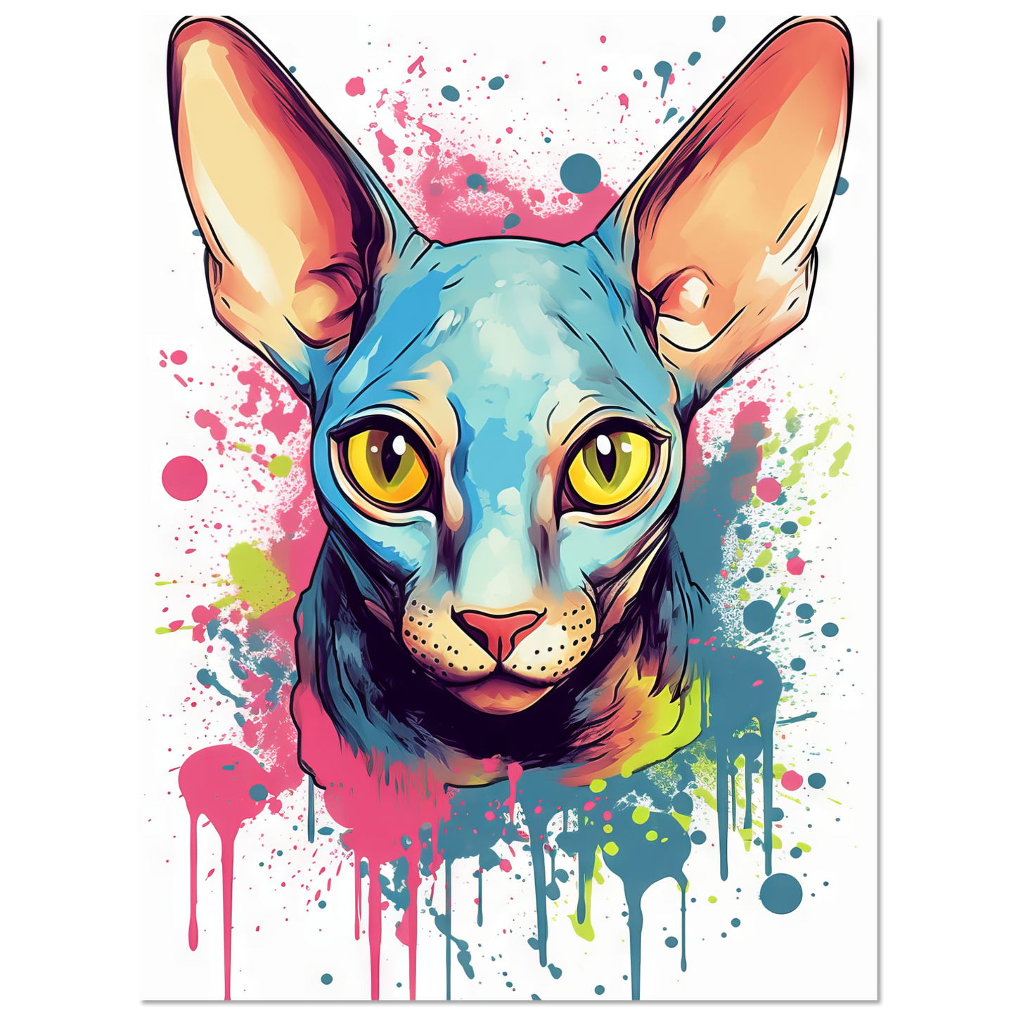 Katze Sphynx Pop-Art (CAT38)