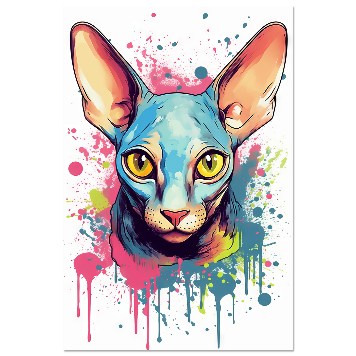 Katze Sphynx Pop-Art (CAT38)
