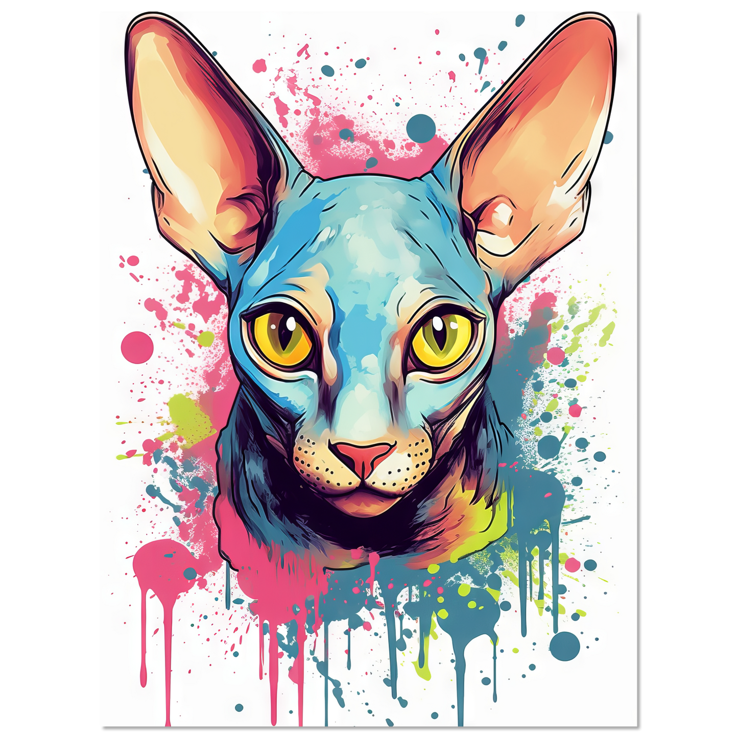 Katze Sphynx Pop-Art (CAT38)