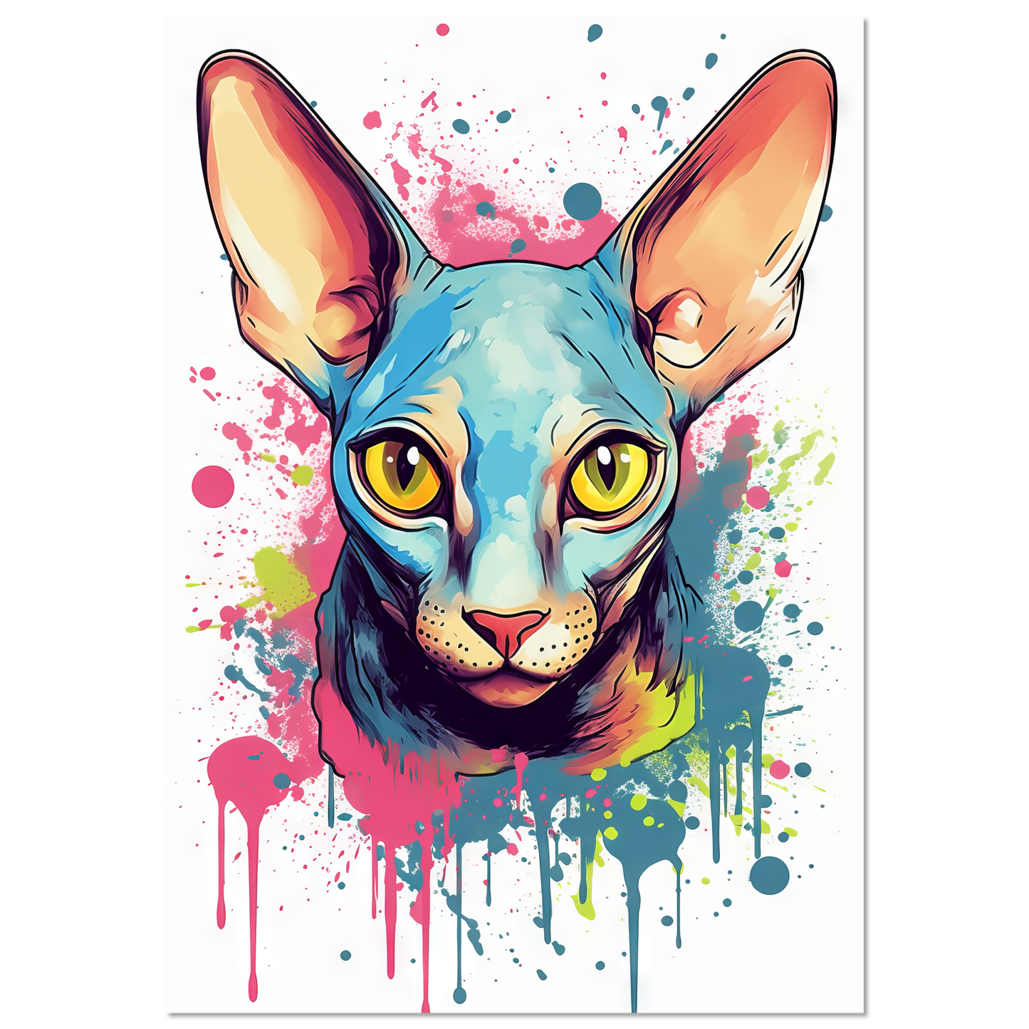 Katze Sphynx Pop-Art (CAT38)