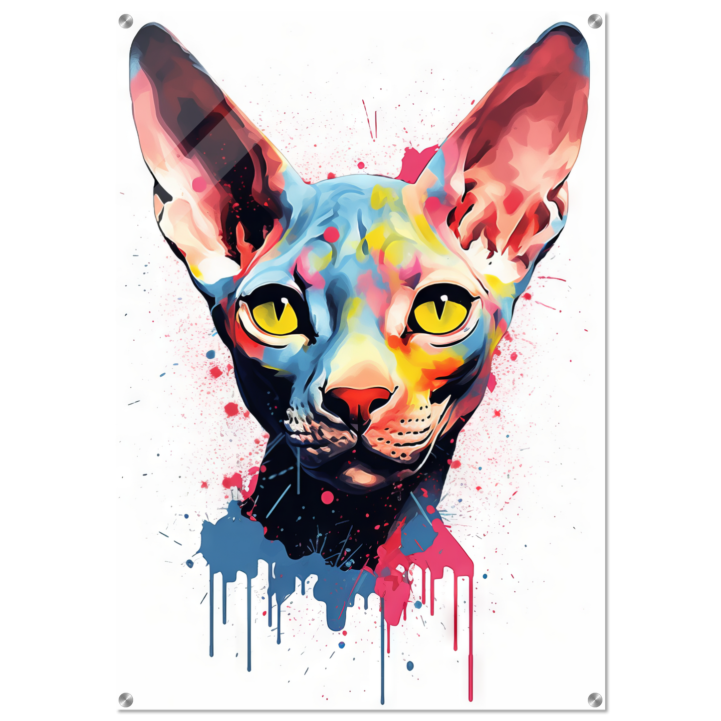 Katze Sphynx Pop-Art (CAT39)