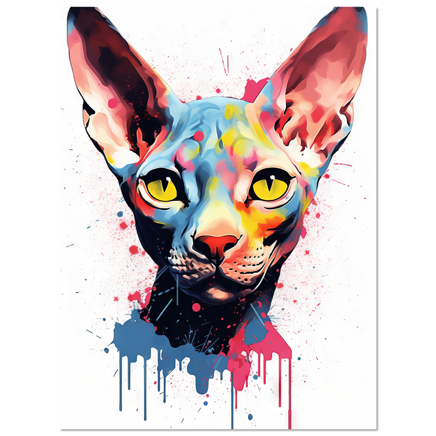 Katze Sphynx Pop-Art (CAT39)