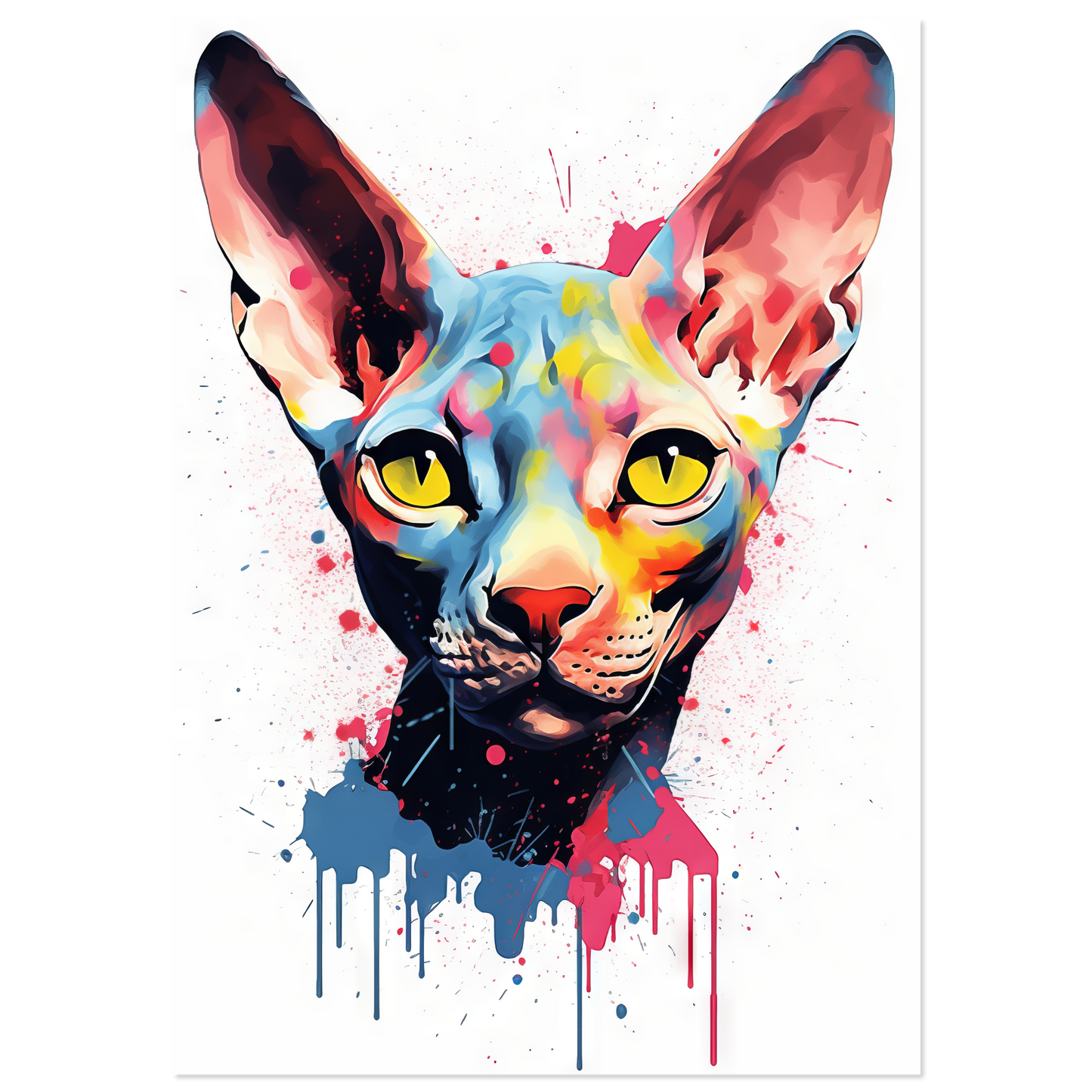 Katze Sphynx Pop-Art (CAT39)