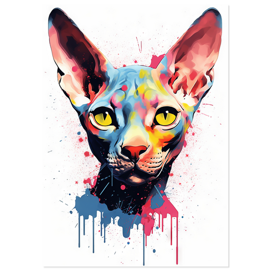 Katze Sphynx Pop-Art (CAT39)