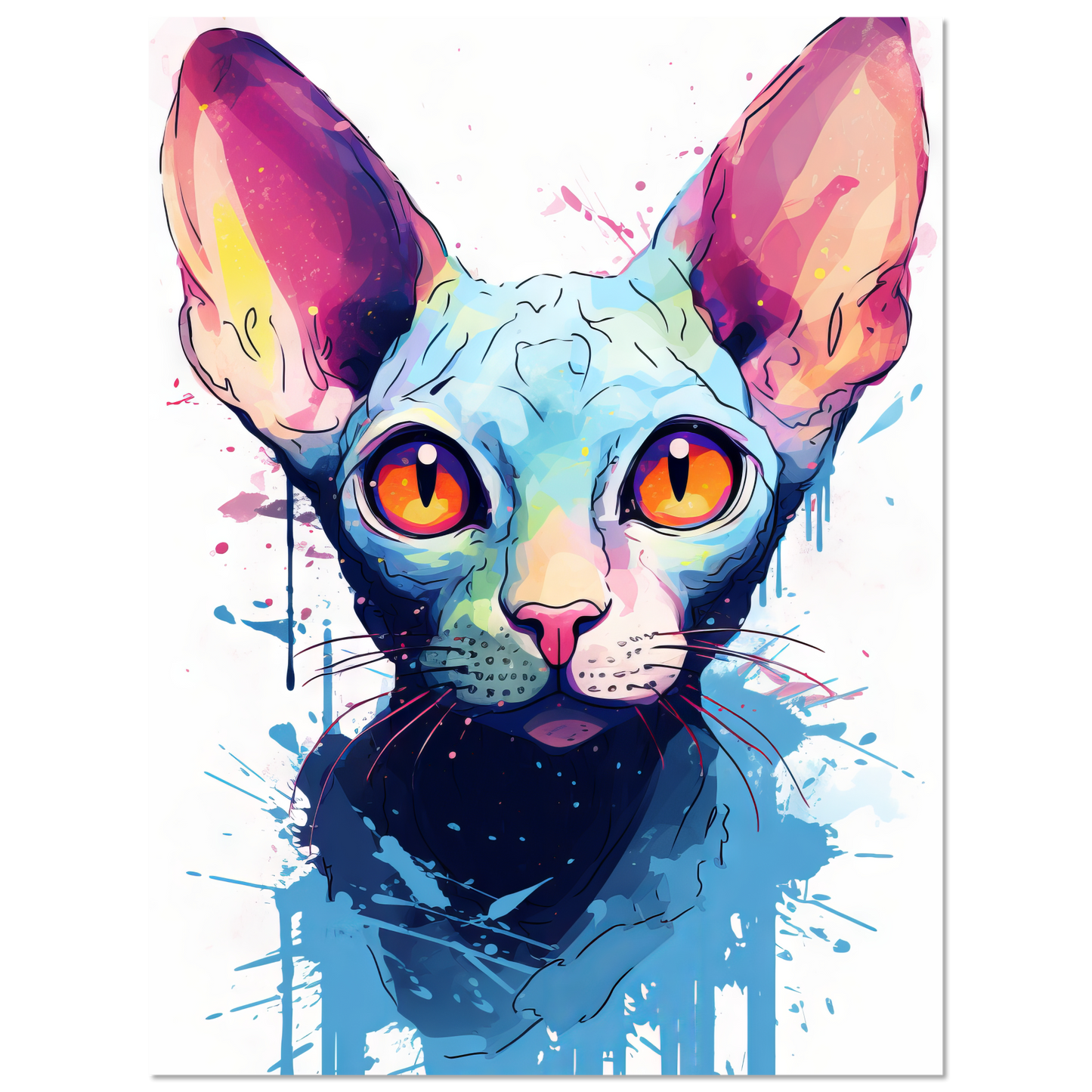 Katze Sphynx Pop-Art (CAT40)