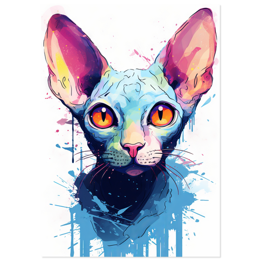 Katze Sphynx Pop-Art (CAT40)