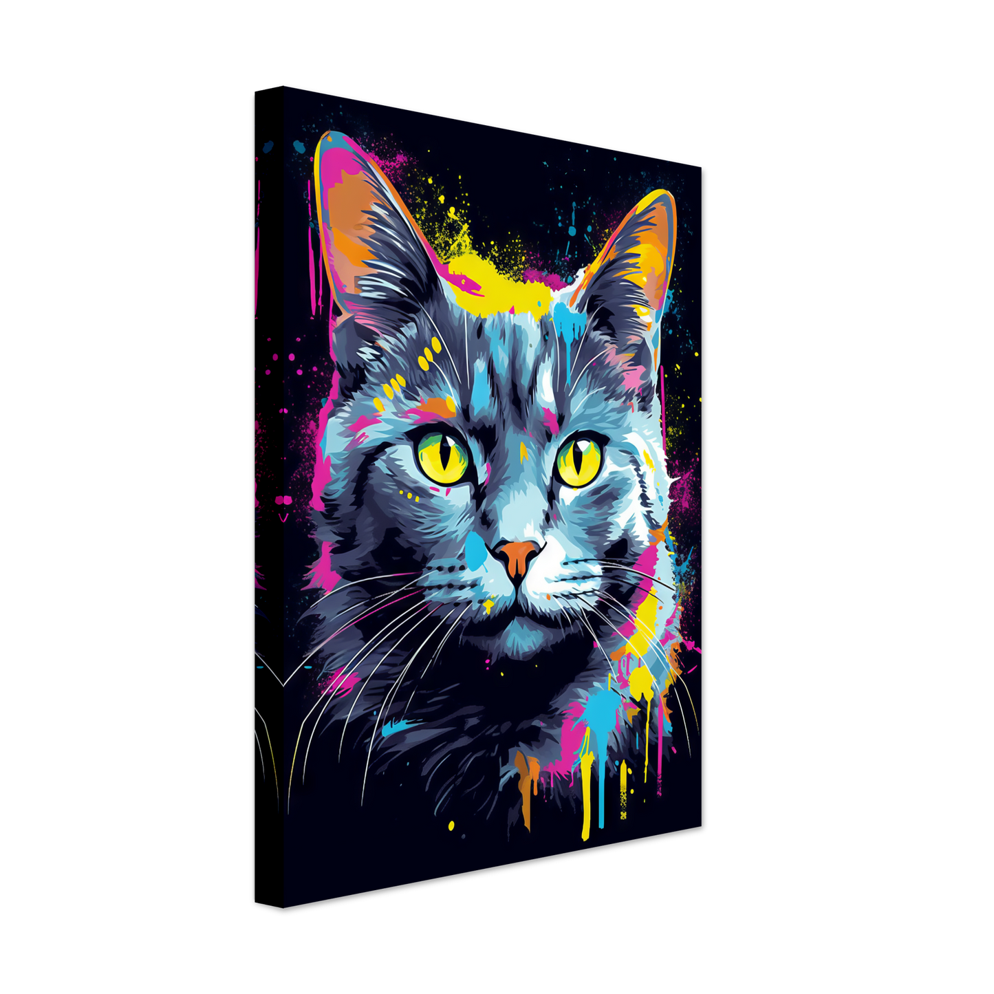 Cat Gray Mackerel Pop Art (CAT46)