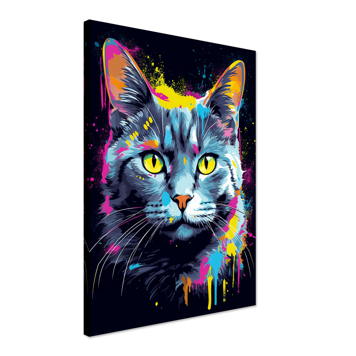 Cat Gray Mackerel Pop Art (CAT46)
