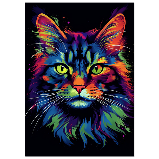 Cat Maine Coon Pop Art (CAT49)