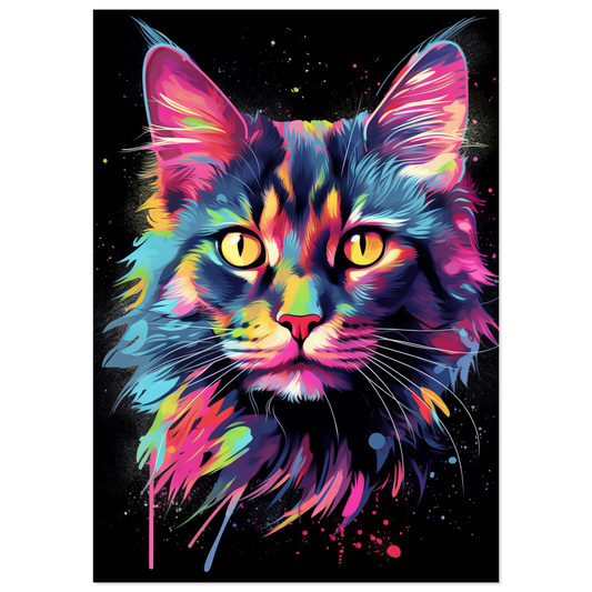 Cat Maine Coon Pop Art (CAT50)