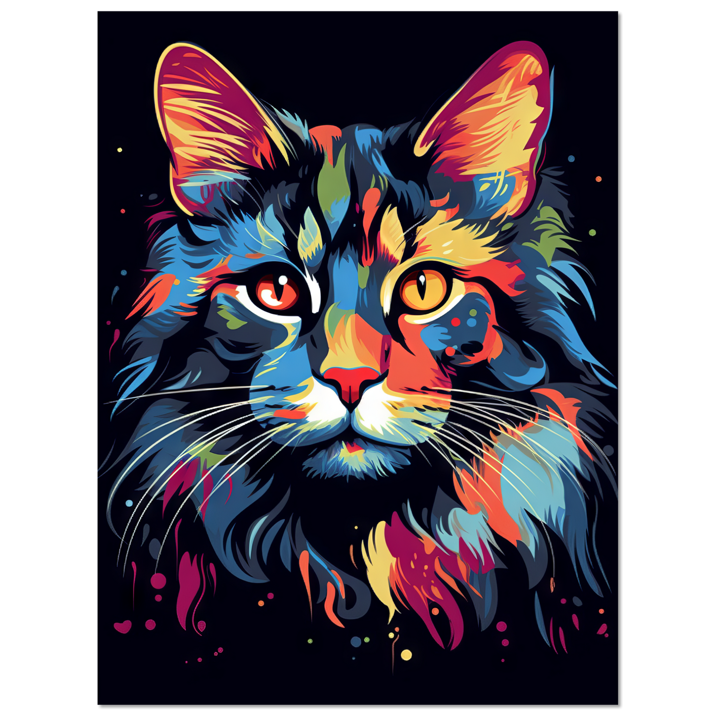 Cat Maine Coon Pop Art (CAT51)