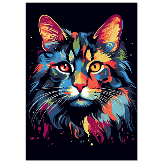 Cat Maine Coon Pop Art (CAT51)