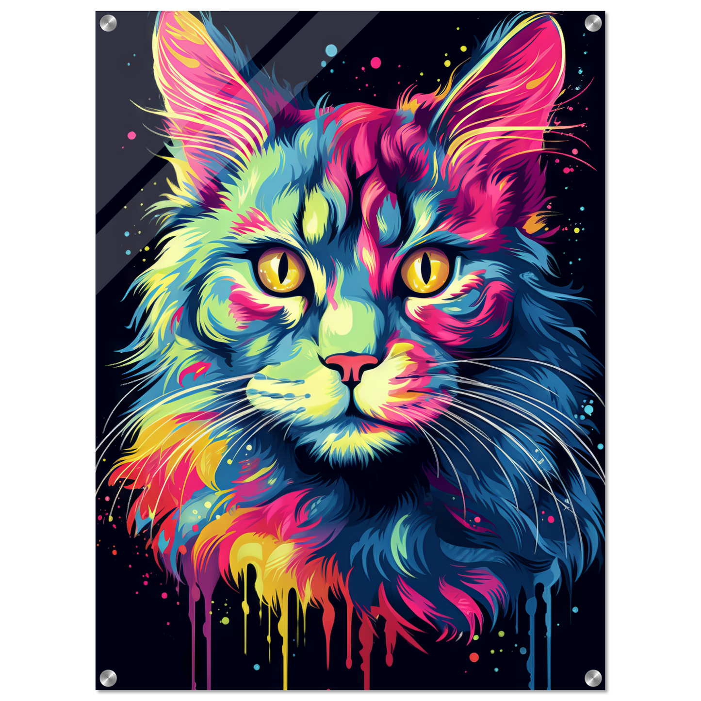 Katze Maine Coon Pop-Art (CAT52)