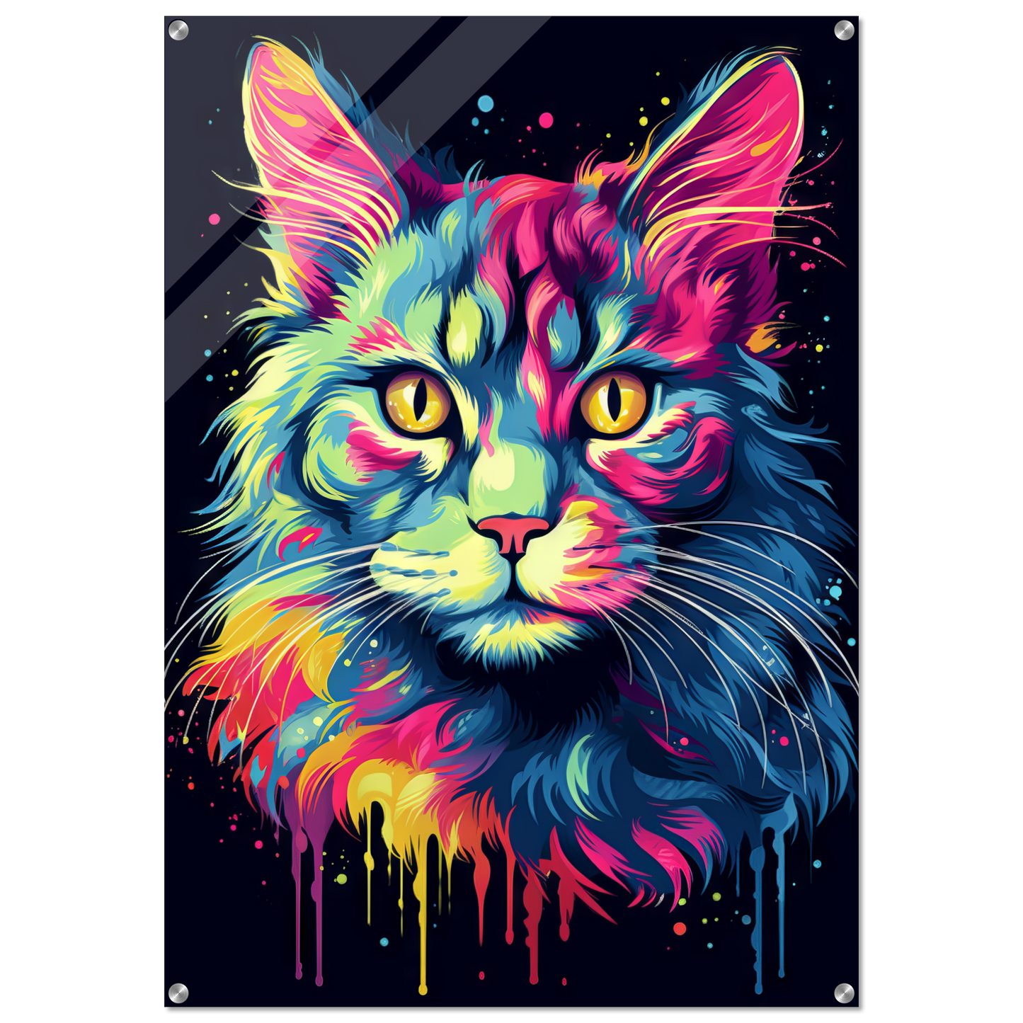 Katze Maine Coon Pop-Art (CAT52)
