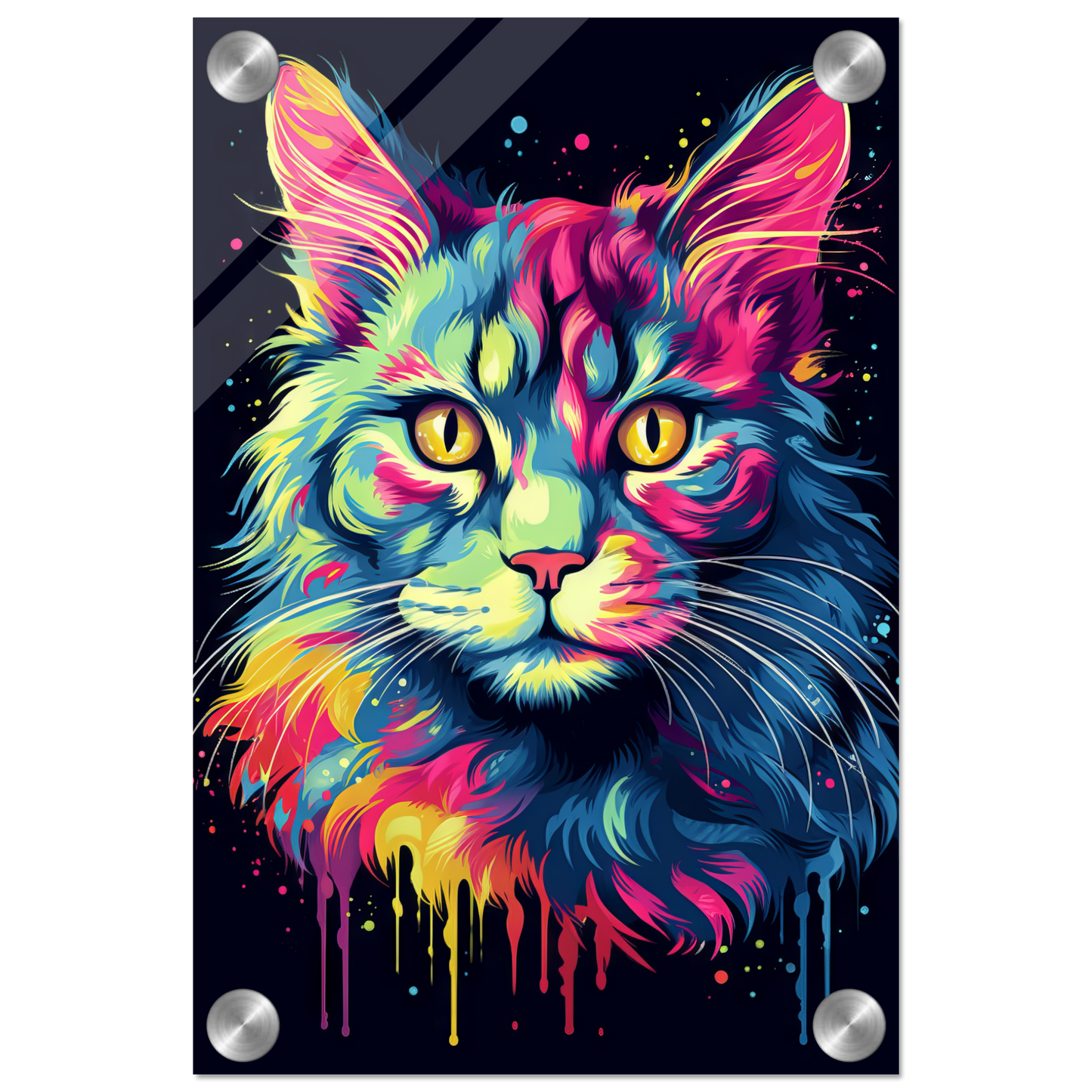 Katze Maine Coon Pop-Art (CAT52)